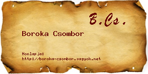 Boroka Csombor névjegykártya